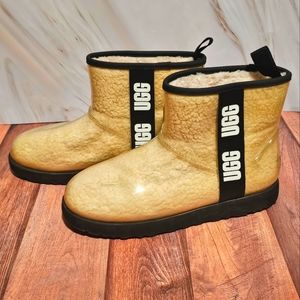 UGG Clear plastic ankle boots size 11